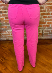 Judy Blue Hot Pink 90's Straight Leg Jean