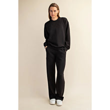 Black Modal Scuba Mock Neck Pullover
