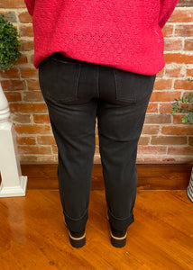 Liverpool Black Marley Girlfriend Button Fly Jeans