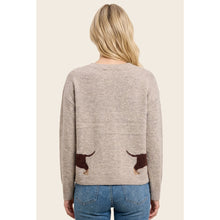 Dachshund Jacquard Button Down Cardigan