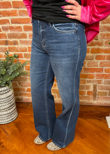 Flying Monkey High Rise Wide Leg Jeans
