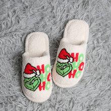 HO HO HO Holiday Grinch Slippers