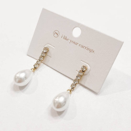 Crane Diamond Pearl Earrings WATERPROOF