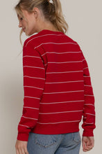 Red & Ivory Fleece Lined Sweatshirt