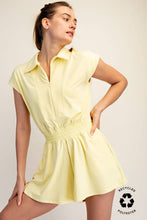 BUTTER SHORT SLEEVE QUARTER ZIP ROMPER: Black / S-M-L(2-2-2)