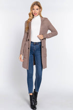 Mauve Long Sleeve Sweater Jacket