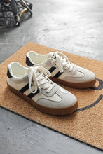 Striped Lace-up Canvas Sneakers