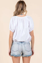 Ivory Two Way Short Sleeve Top