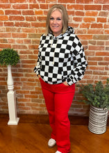 Black & White Checked Hoodie