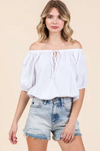 Ivory Two Way Short Sleeve Top