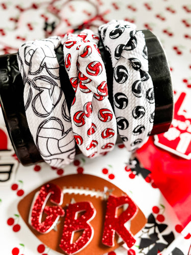 Black Volleyball Dig It Structured Headband