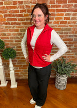 Red Quilted Puffer Vest