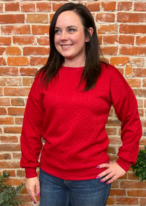 Cable Knit Textured Sweater (Multiple Colors)