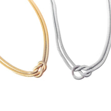 Talia Tied Necklace - WATERPROOF: Silver