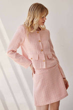 Pink Tweed Mini Skirt
