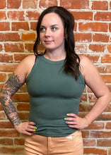 Round Neck Rib Knit Tank (Multiple Colors)