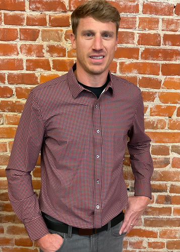 Red Gingham Long Sleeve Shirt