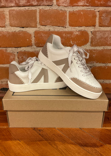 White & Tan Itzia Sneakers