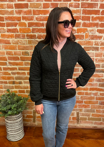 Black Quilted Jacket