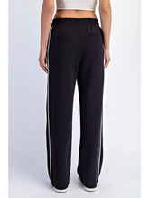 Black & Cream Two Stripe Piping Pants