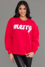 Red & White Merry Sweatshirt