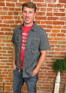 Charcoal Soft Dot Print Shirt