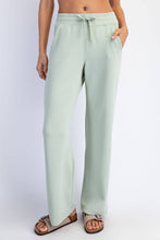 MODAL SCUBA STRAIGHT PANT: Espresso / S-M-L(2-2-2)