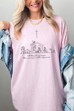 A Thrill of Hope Nativity Graphic Heavy Cotton Tee: NAVY / L