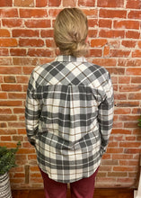 Thread & Supply Olive Plaid Flannel Top
