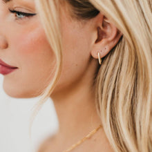 Petra U Hoop Diamond Earrings - WATERPROOF: Gold