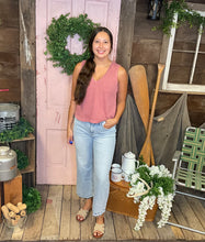 Cropped Slim Wide Leg Jeans