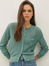 Seafoam Crochet Style Cardigan