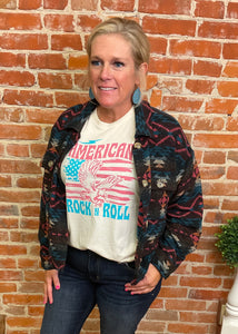 Multi Color Aztec Print Jacket