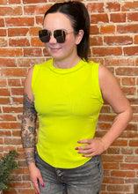 Lime Green Ribbed Tank