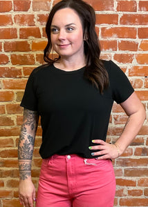 Rib Knit Tee (Multiple Colors)