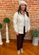 Cream & Brown Plaid Shacket