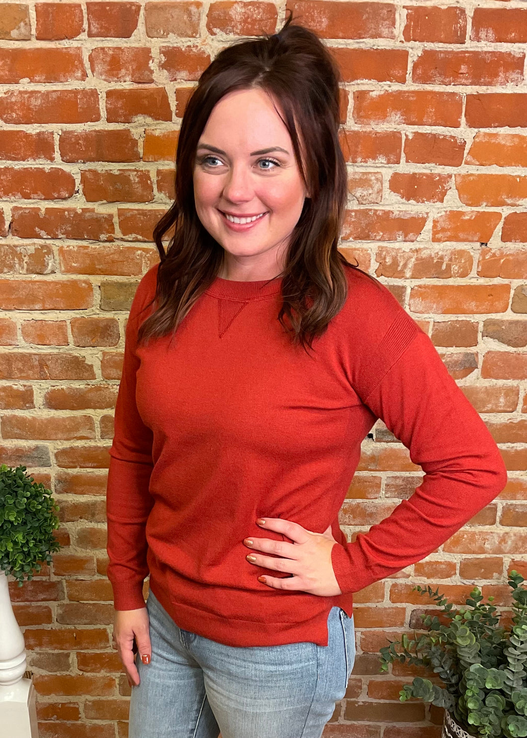 Pullover Crewneck with Ribbed Detail (Multiple Colors)