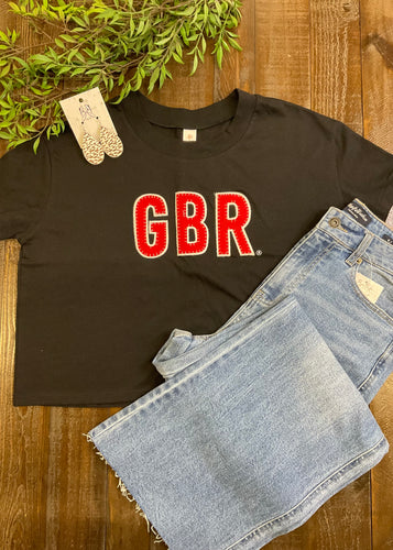 Black GBR Crop Tee