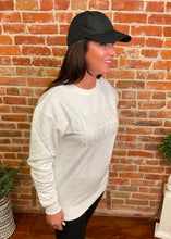 Husker Crewneck with Leather Lettering