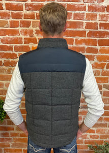 Charcoal Mixed Media Puffer Vest