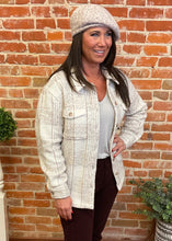 Cream & Brown Plaid Shacket