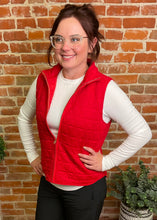 Red Quilted Puffer Vest