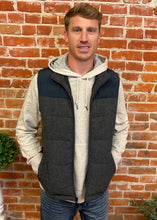 Charcoal Mixed Media Puffer Vest