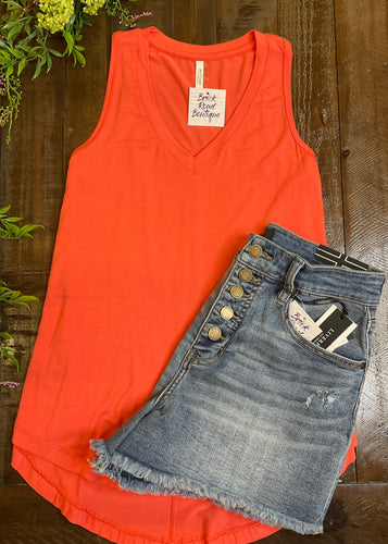 Soft V-Neck Racerback Tank (Multiple Colors)