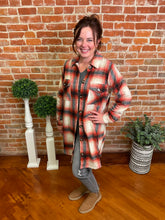 Red Plaid Midi Shacket