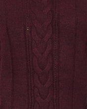Burgundy Cable Knit Turtleneck