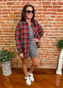 Black Acid Wash Romper