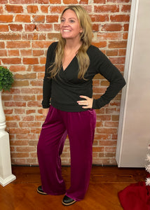 Magenta Velvet Pants