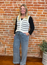 Black & White V-Neck Vest