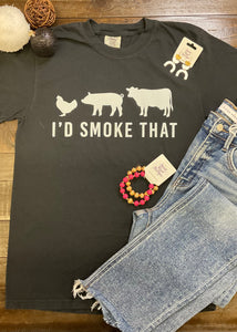 Black Smoked Meat Tee